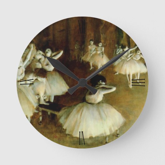 Dancers On Stage Art Clock Runde Wanduhr (Vorderseite)