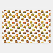Dancing 50er Jahre Food Assorment Geschenkpapier Set (Vorderseite 2)