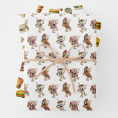 Dancing 50er Jahre Food Assorment Geschenkpapier Set (Beispiel)