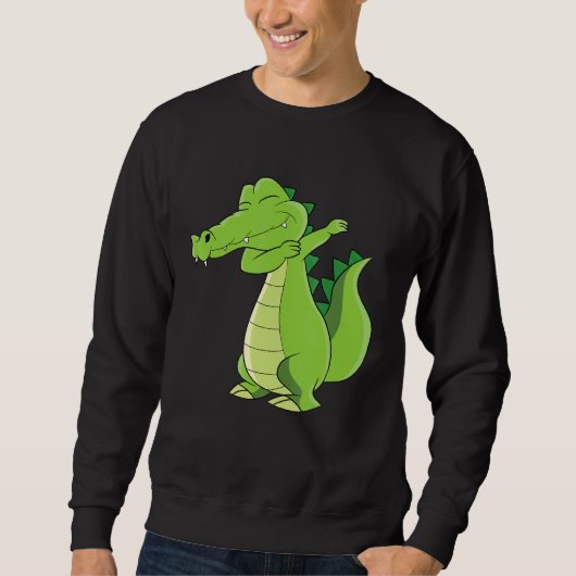 Dancing Alligator Funny Dabbing Alligator Sweatshirt (Vorderseite)