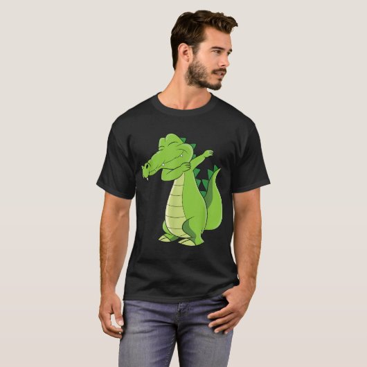 Dancing Alligator Funny Dabbing Alligator T-Shirt (Vorne ganz)