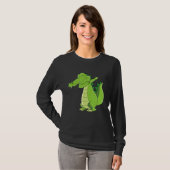 Dancing Alligator Funny Dabbing Alligator T-Shirt (Vorne ganz)