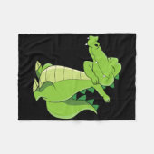 Dancing Alligator Geschenk Funny Dabbing Alligator Fleecedecke (Vorderseite (Horizontal))