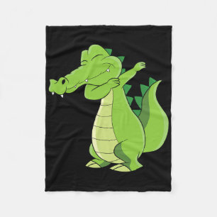 Dancing Alligator Geschenk Funny Dabbing Alligator Fleecedecke