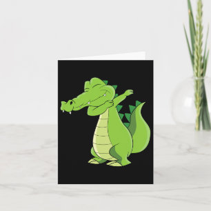 Dancing Alligator Geschenk Funny Dabbing Alligator Karte