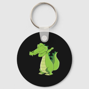 Dancing Alligator Geschenk Funny Dabbing Alligator Schlüsselanhänger