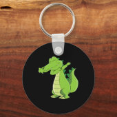 Dancing Alligator Geschenk Funny Dabbing Alligator Schlüsselanhänger (Vorderseite)