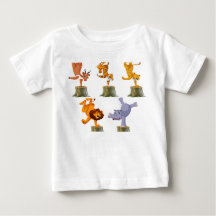 Dancing Animals Kleinkind Fine Jersey T - Shirt