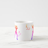 Dancing Anime Girl mit Musiknoten - Cooler K-Pop Espressotasse (Vorderseite)