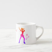 Dancing Anime Girl mit Musiknoten - Cooler K-Pop Espressotasse (Rechts)