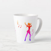 Dancing Anime Girl mit Musiknoten - Cooler K-Pop Milchtasse (Rechte Ecke)