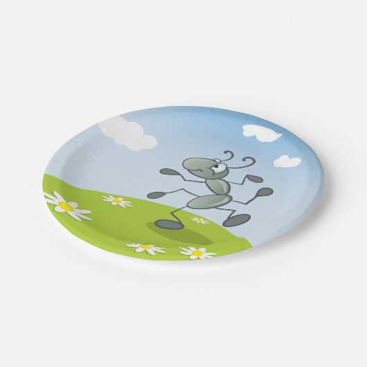 Dancing Ant Pappteller (Schrägansicht)