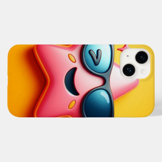 Dancing Apple in Party Hat - Fun Celebration Case-Mate iPhone Hülle (Rückseite (Horizontal))