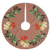 Dancing Baby Angels auf Karierten Polyester Weihnachtsbaumdecke (Vorderseite)