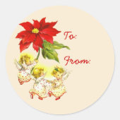 Dancing Baby Angels Geschenk Tag Stickers (Vorderseite)