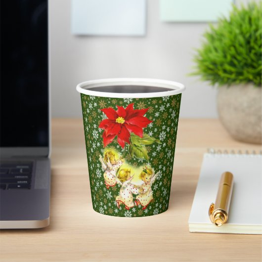 Dancing Baby Angels mit Snowflakes Pappbecher (InSitu)