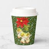 Dancing Baby Angels mit Snowflakes Pappbecher (Vorderseite)