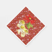 Dancing Baby Angels mit Snowflakes Serviette (Ecke)