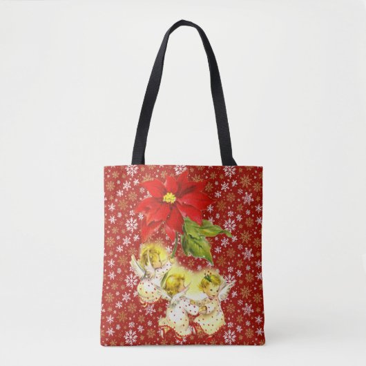 Dancing Baby Angels mit Snowflakes Tasche (Vorderseite)
