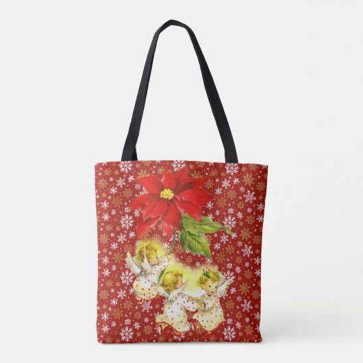 Dancing Baby Angels mit Snowflakes Tasche (Rückseite)