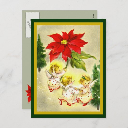 Dancing Baby Angels Vintage Postkarte (Vorne/Hinten)