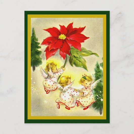 Dancing Baby Angels Vintage Postkarte (Vorderseite)