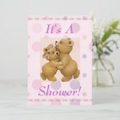 Dancing Baby Shower Einladung (Stehend Vorderseite)