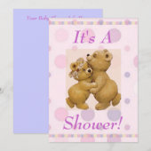 Dancing Baby Shower Einladung (Vorne/Hinten)
