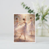 Dancing ballerinas. Postcard Postkarte (Stehend Vorderseite)