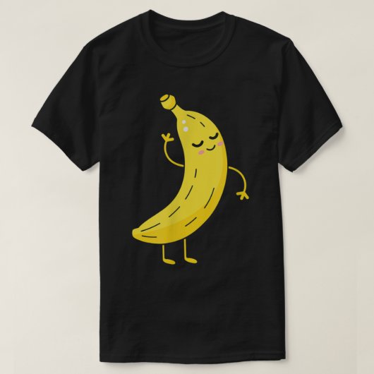 Dancing Banana Funny Cartoon Design T-Shirt (Design vorne)