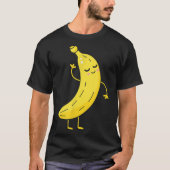Dancing Banana Funny Cartoon Design T-Shirt (Vorderseite)