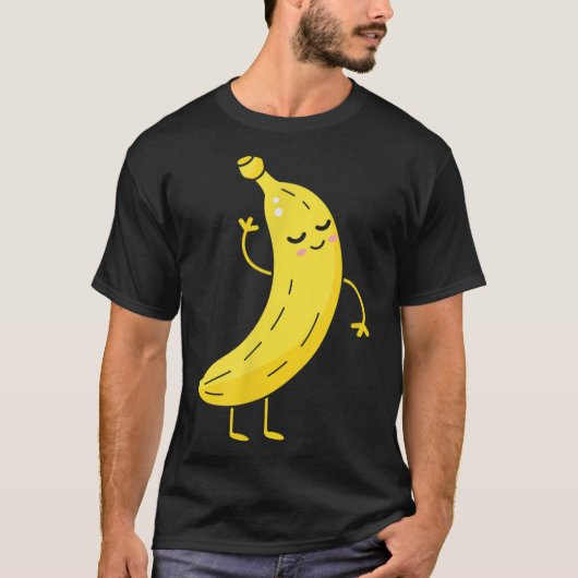 Dancing Banana Funny Cartoon Design T-Shirt (Vorderseite)