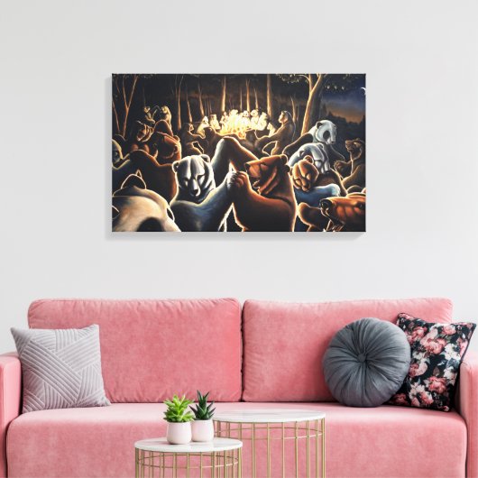 Dancing Bears Art Prints Bear Art Poster Leinwanddruck (Insitu (Wohnzimmer))