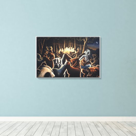 Dancing Bears Art Prints Bear Art Poster Leinwanddruck (Insitu (Holzboden))