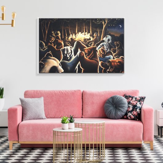 Dancing Bears Art Prints Bear Art Poster Leinwanddruck (Insitu (Wohnzimmer))