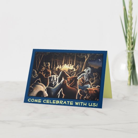 Dancing Bears Card Bär Art Print Einladungen Karte (Vorderseite)