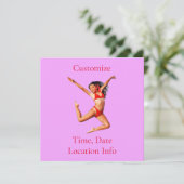 Dancing Bikini Model Thunder_Cove Einladung (Stehend Vorderseite)