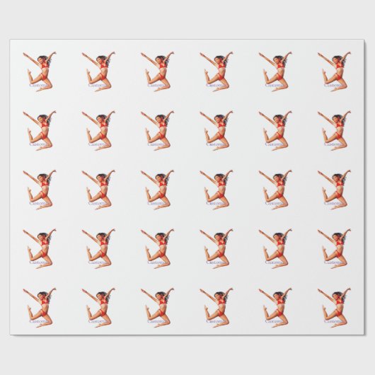 Dancing Bikini Model Thunder_Cove Geschenkpapier (Flach)