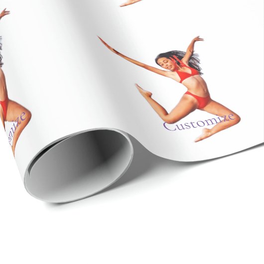 Dancing Bikini Model Thunder_Cove Geschenkpapier (Rolleneckpunkt)