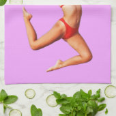 Dancing Bikini Model Thunder_Cove Geschirrtuch (Gefaltet)