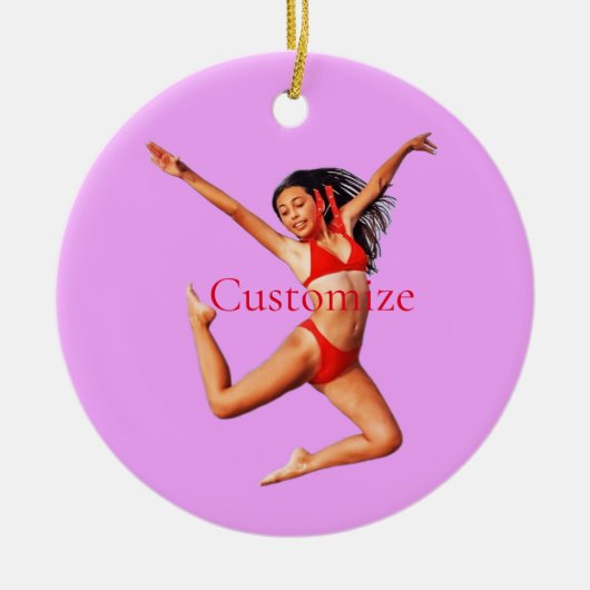 Dancing Bikini Model Thunder_Cove Keramik Ornament (Vorne)