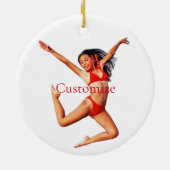 Dancing Bikini Model Thunder_Cove Keramik Ornament (Hinten)