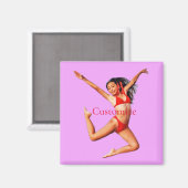 Dancing Bikini Model Thunder_Cove Magnet (Vorderseite/Rückseite)