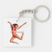 Dancing Bikini Model Thunder_Cove Schlüsselanhänger (Rückseite)
