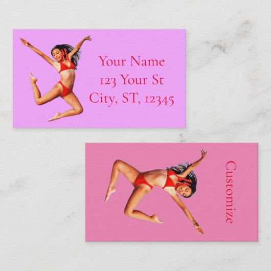 Dancing Bikini Model Thunder_Cove Visitenkarte (Vorne/Hinten)