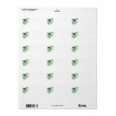 Dancing Blätter - Hochzeitadresse Adressaufkleber (Vorne)