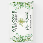 Dancing Blätter - Hochzeitsempfang mit Banner (Vertikal)