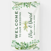 Dancing Blätter - Hochzeitsempfang mit Banner (Vertikal)