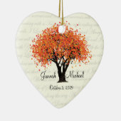 Dancing Blooms Wedding Foto Keramik Ornament (Rechts)