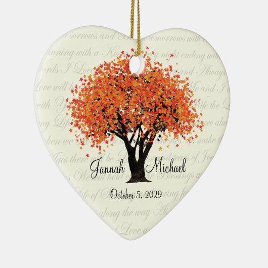 Dancing Blooms Wedding Foto Keramik Ornament (Rechts)